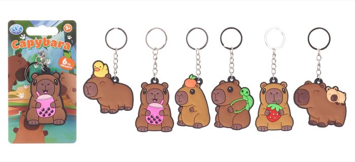 CAPIBARA Portachiavi cm c/backcard 6ass…x576